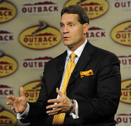 Gene Chizik at Outback Bowl.