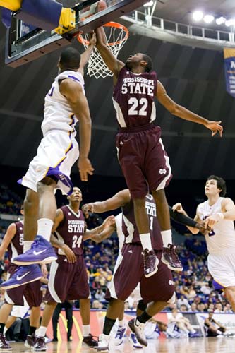 LSU Tigers guard Chris Bass