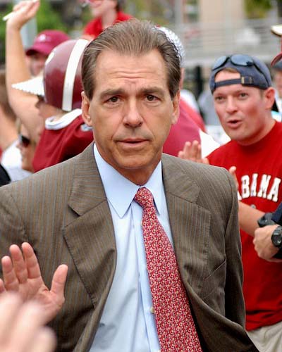 Nick Saban in suit