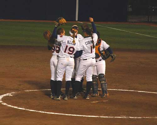 Auburn softball celebration